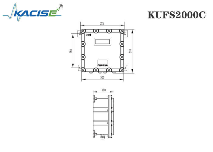 KUFS2000C взрывозащитный зажим на ультразвуковом потокометре с двунаправленным измерением для труб DN32-DN6000