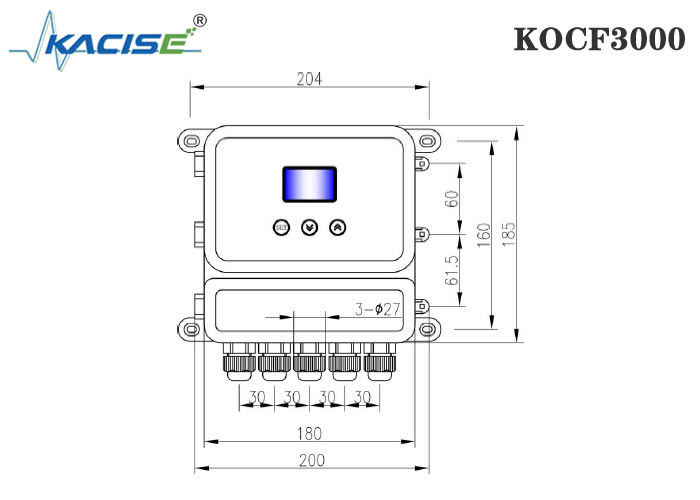 Ультразвуковой расходомер с открытым каналом KOCF3000 с точностью измерения 0,5% и протоколом MODBUS для бесконтактного измерения.