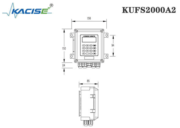 KUFS2000A2 Ультразвуковой потокомер для труб DN50-DN6000 с двунаправленным измерением и интерфейсом RS485 MODBUS