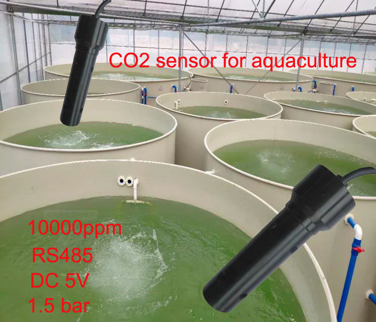 NDIR инфракрасный поглощение растворенный датчик CO2 IP68 водонепроницаемый для 60 метров глубины мониторинга качества воды