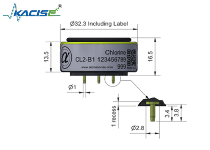 20 Разрешение диапазона 0.02 CL2-B1/CL2-B1 Члоровый датчик для точного обнаружения