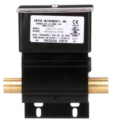 Дифференциальный переключатель давления SPDT Dwyer Series DX для влажной среды (Модели DXW-11-153-1 - DXW-11-153-4)