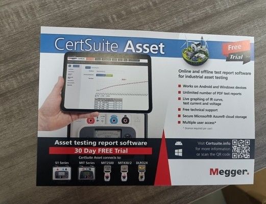 Megger MIT1025-UK Испытатель изоляции с выходом, сопротивлением 20 тераоммов, напряжением испытания 10 кВ