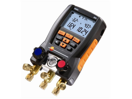 Testo 550 Digital Refrigerant Manifold Kit с подключением Bluetooth 60 профилей хладагентов и прочным дизайном