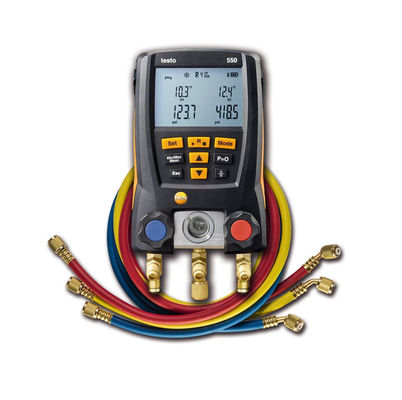 Testo 550 Digital Refrigerant Manifold Kit с подключением Bluetooth 60 профилей хладагентов и прочным дизайном