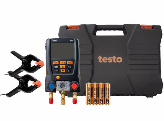 Testo 550 Digital Refrigerant Manifold Kit с подключением Bluetooth 60 профилей хладагентов и прочным дизайном